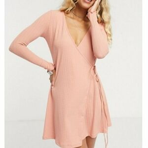 Topshop seersucker wrap dress.sz 2 NWT